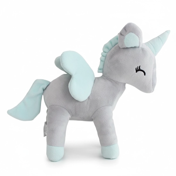 Plush Grey/mint Unicorn L size