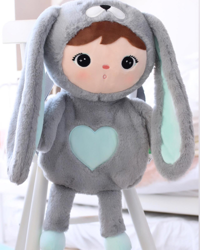 Metoo Grey/Mint Bunny Backpack 