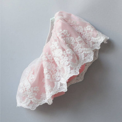 Tulle skirt with lace - Pink - doll clothes