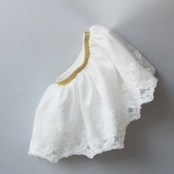 Tulle skirt with lace - White - doll clothes