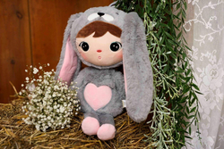 Metoo Grey/Pink Bunny 50cm