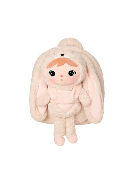 Light beige Bunny backpack with a removable Metoo plush toy