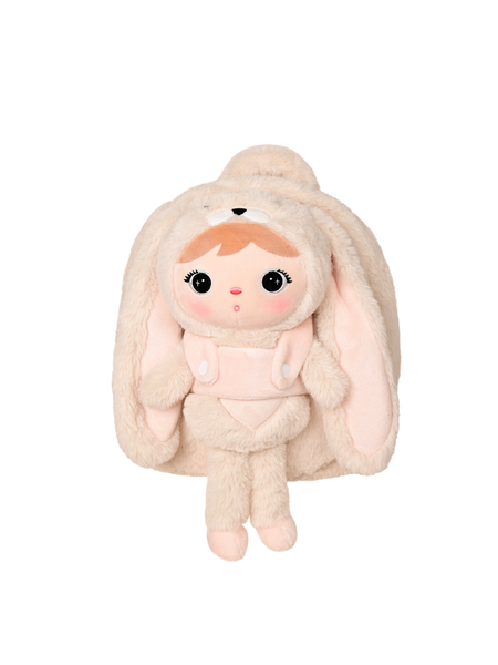 Light beige Bunny backpack with a removable Metoo plush toy