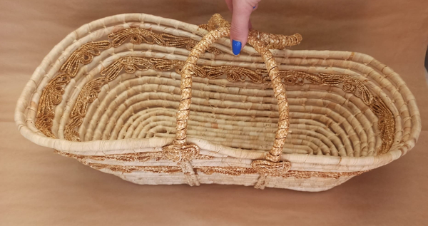 Wicker doll carrier - Moses basket