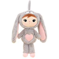 Metoo Grey/Pink Bunny 30cm