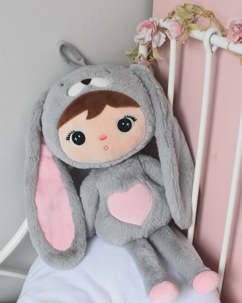 Metoo Grey/Pink Bunny 50cm
