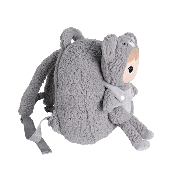 Backpack Metoo with Removable Plush doll - Grey Bear