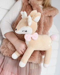 Plush Deer with pink bow from Melootka