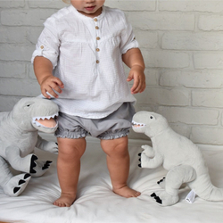 Grey Plush Dinosaur Tyrannosaurus Rex- M size