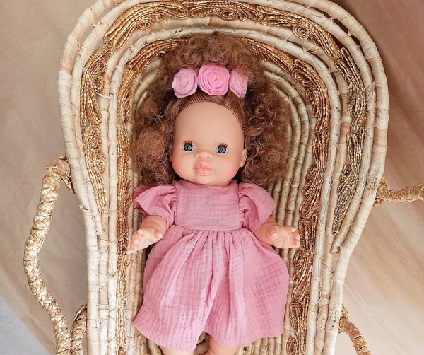Wicker doll carrier - Moses basket