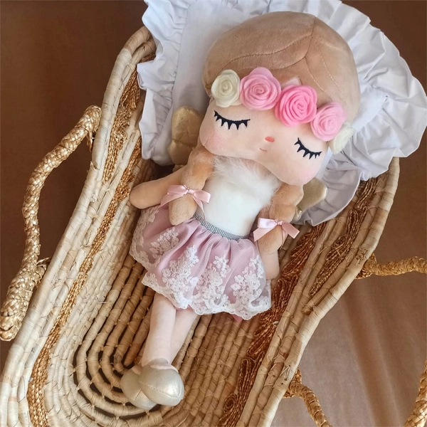 Metoo doll with a colorful wreath 48cm