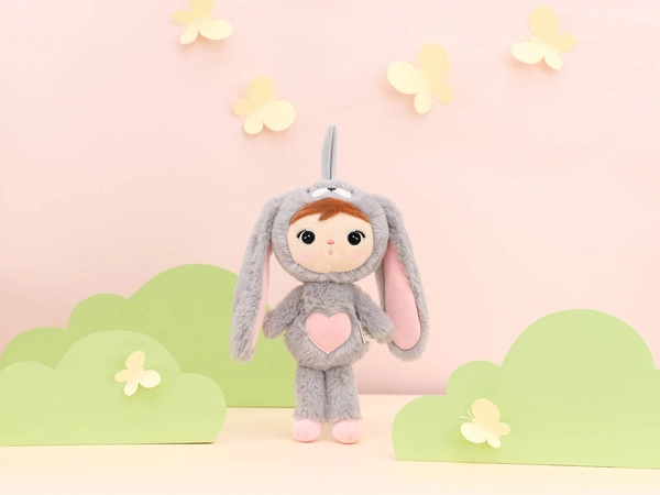 Metoo Grey/Pink Bunny 30cm
