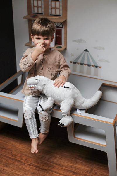 Grey Plush Dinosaur Tyrannosaurus Rex- L size