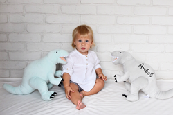 Grey Plush Dinosaur Tyrannosaurus Rex- L size