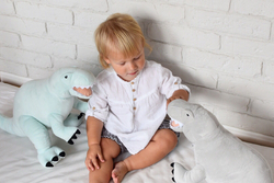 Grey Plush Dinosaur Tyrannosaurus Rex- L size