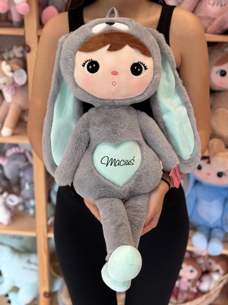 Grey/mint rabbit 70cm