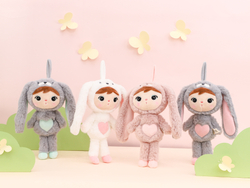 Metoo Grey/Pink Bunny 30cm