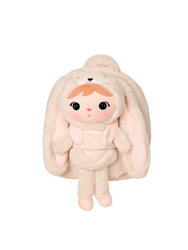 Light beige Bunny backpack with a removable Metoo plush toy