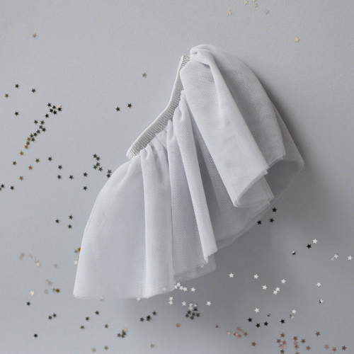 Tulle skirt - Gray - clothes for a doll