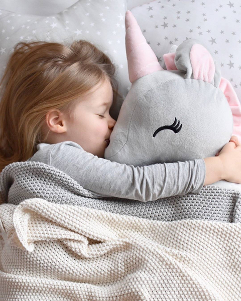 Plush Grey-Pink Unicorn XL- Giant size