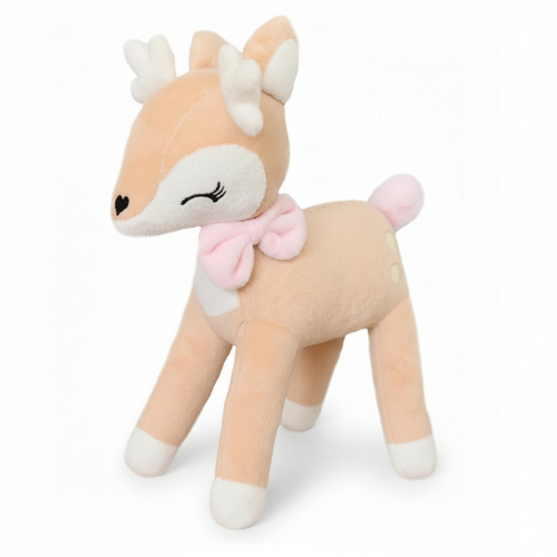 Plush Deer with pink bow from Melootka