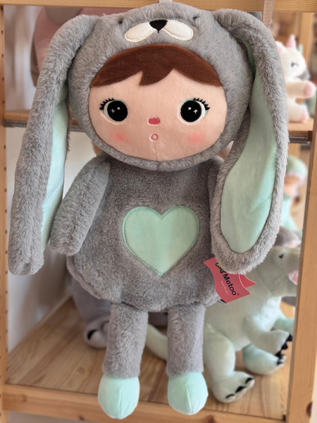 Metoo Grey/Mint Bunny Backpack