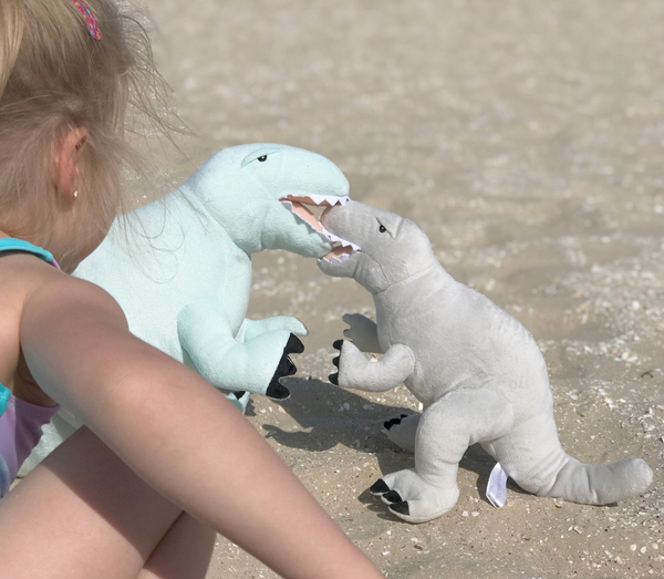 Grey Plush Dinosaur Tyrannosaurus Rex- M size