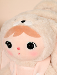Light beige Bunny backpack with a removable Metoo plush toy