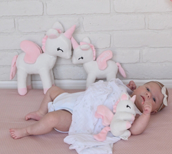 Plush White Unicorn M size