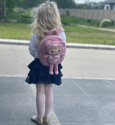 Backpack Metoo with Removable Plush doll - Pink Bear