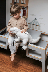 Grey Plush Dinosaur Tyrannosaurus Rex- L size