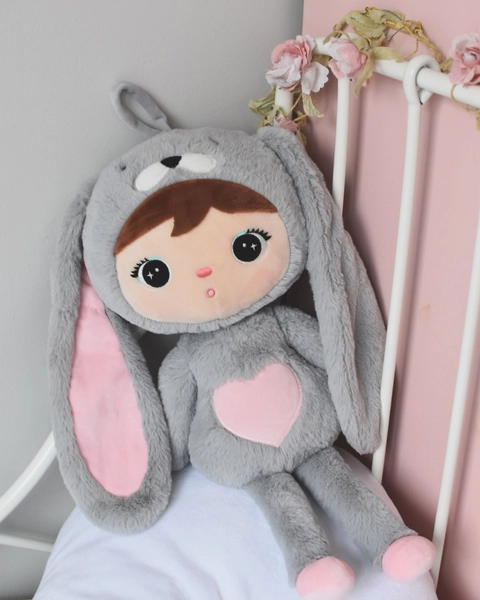 Metoo Grey/Pink Bunny 50cm