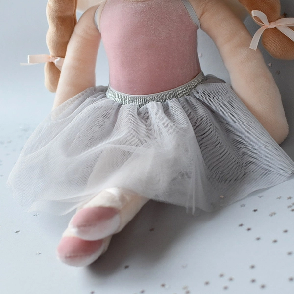 Tulle skirt - Gray - clothes for a doll