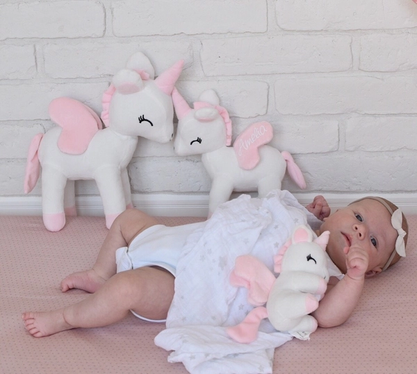 Plush White Unicorn M size