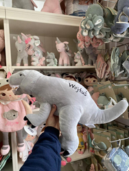 Grey Plush Dinosaur Tyrannosaurus Rex- L size