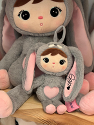 Metoo Grey/Pink Bunny 30cm