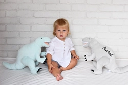 Grey Plush Dinosaur Tyrannosaurus Rex- M size