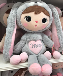 Metoo Grey/Pink Bunny 50cm