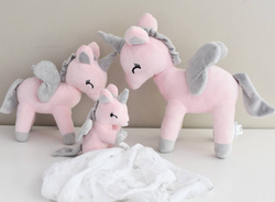 Plush Pink Unicorn L size