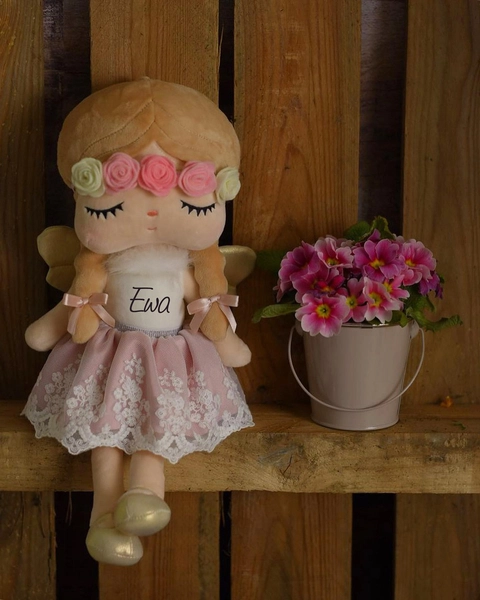 Metoo doll with a colorful wreath 48cm
