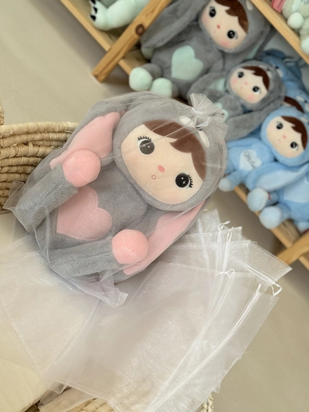 White Organza Gift Bags – Size L (35 × 49 cm)