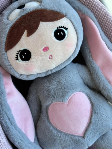 Grey/pink rabbit 70cm