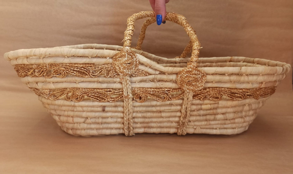 Wicker doll carrier - Moses basket