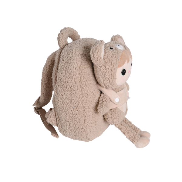 Backpack Metoo with Removable Plush doll - Beige Bear