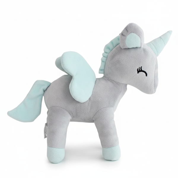 Plush Grey/mint Unicorn L size