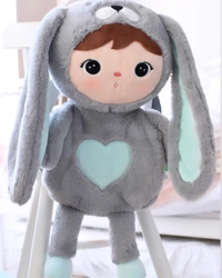 Metoo Grey/Mint Bunny Backpack 