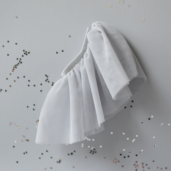 Tulle skirt - Gray - clothes for a doll