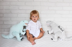 Grey Plush Dinosaur Tyrannosaurus Rex- L size