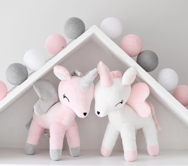 Plush White Unicorn M size