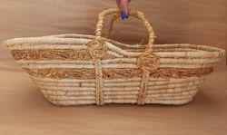 Wicker doll carrier - Moses basket